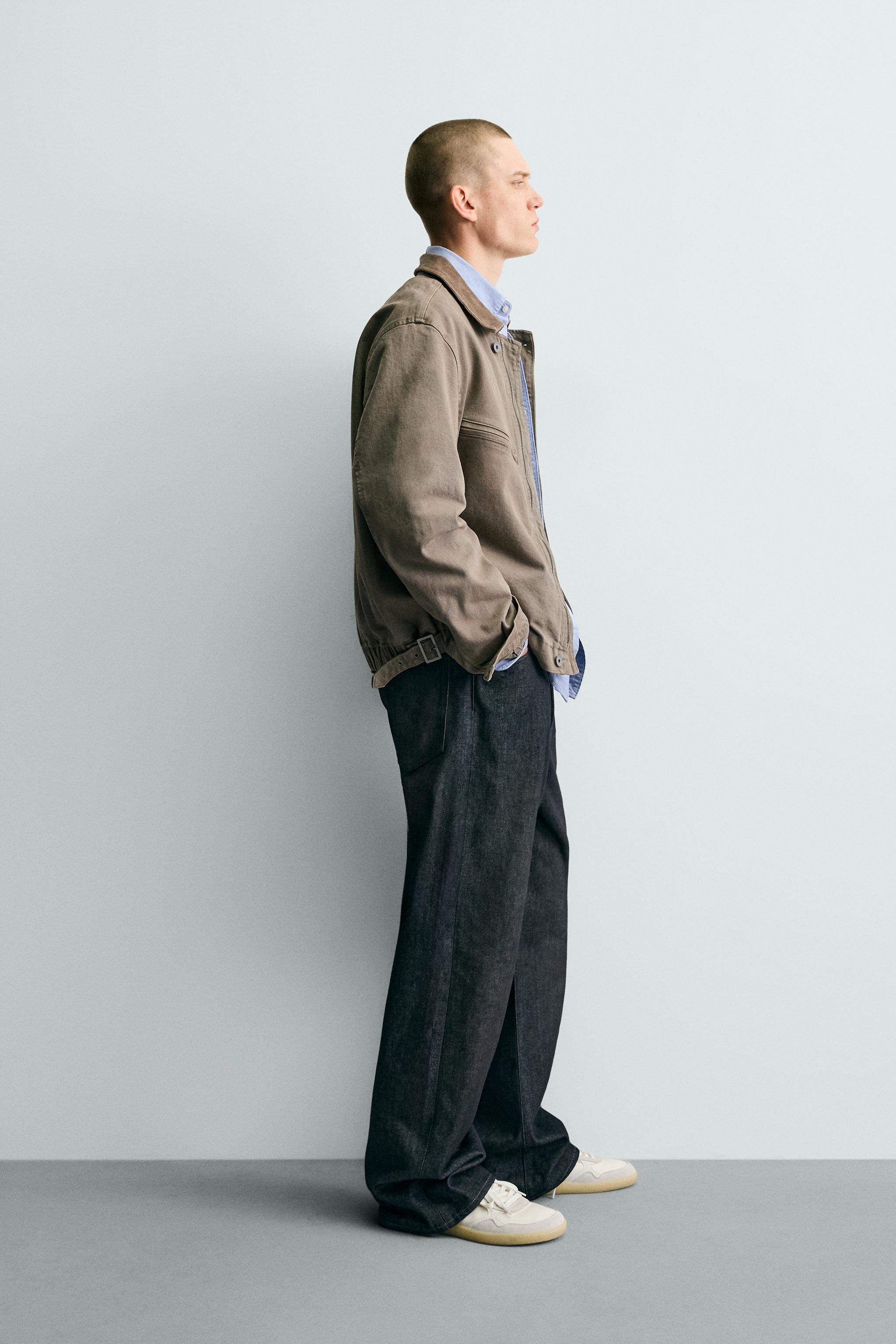 CROPPED FIT CORDUROY COLLAR JACKET